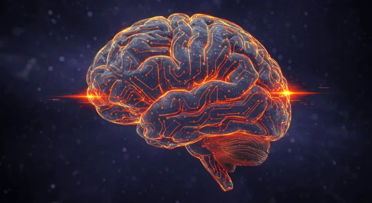 Brain with Neural Network Connections